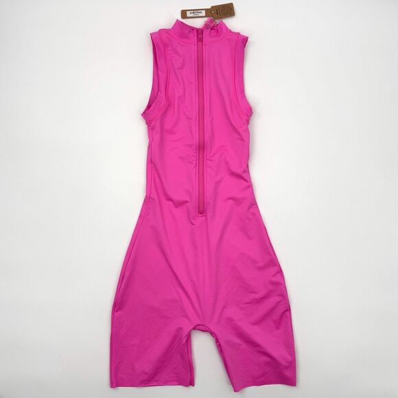 SKIMS Swim Mock Neck Cycle Suit Taffy Women’s Size XXS Limited Edition NWT - Picture 7 of 12